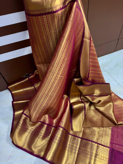 Banarasi Red Soft Silk Saree Fancy all kanchipuram contrast border 2 😻