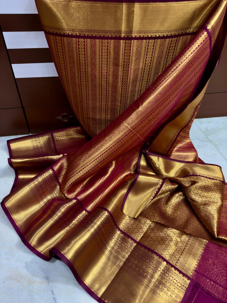 Banarasi Red Soft Silk Saree Fancy all kanchipuram contrast border 2 😻