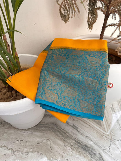 Latest Banarasi Warm Soft Silk Saree – Contrast Collection