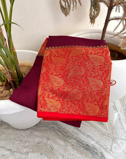 Latest Banarasi Warm Soft Silk Saree – Contrast Collection