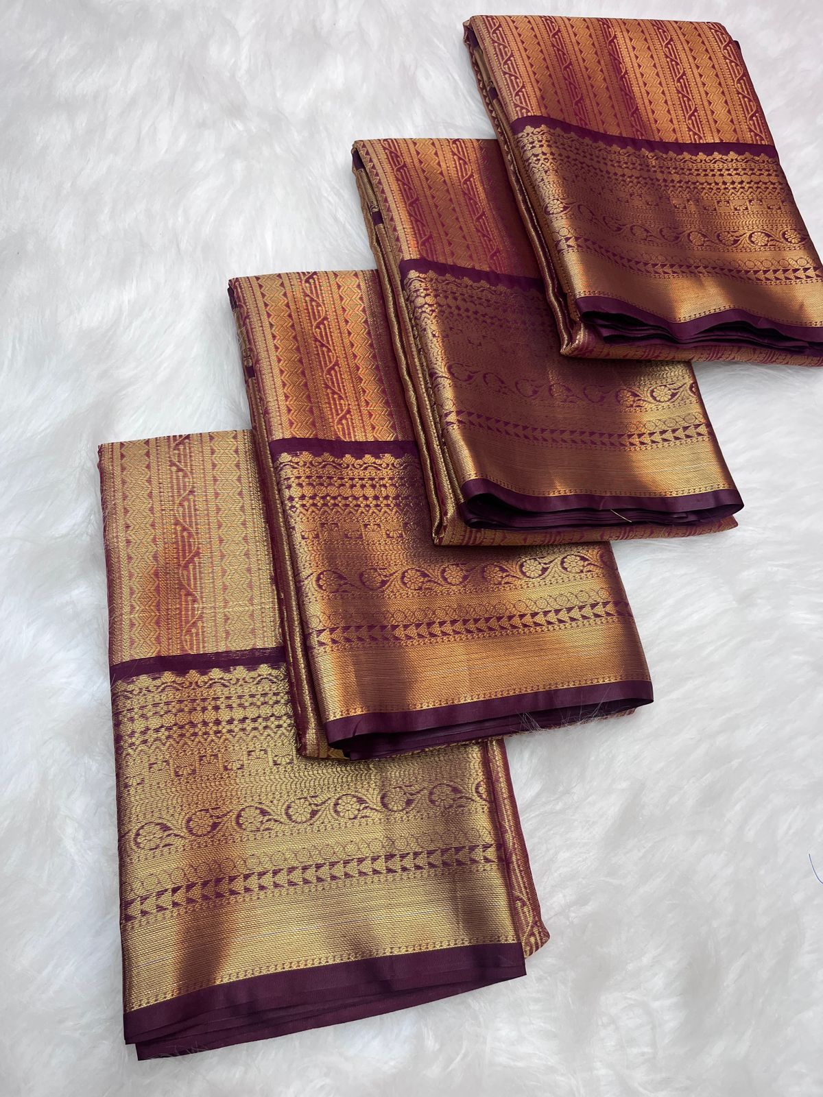 Banarasi brown Soft Silk Saree Fancy all kanchipuram contrast border 1 😻